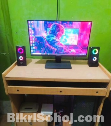 Whole PC setup with table and other stuff